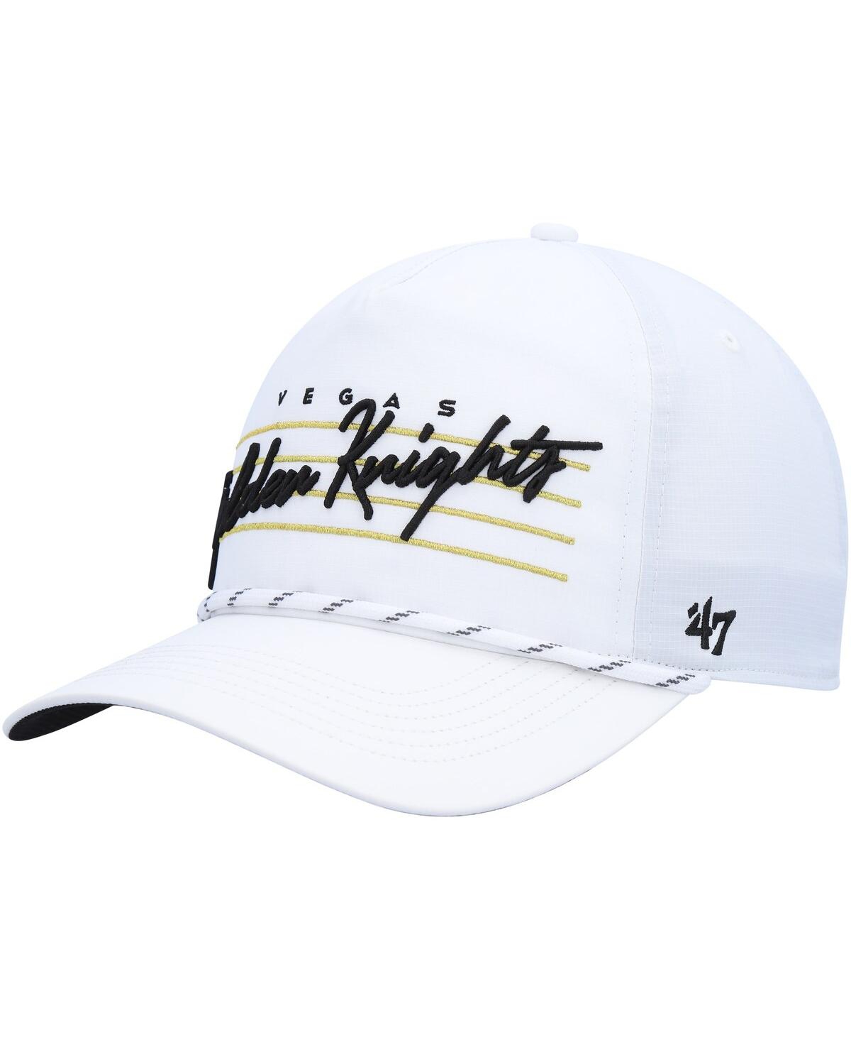 47 Brand Men's ' White Vegas Golden Knights Downburst Hitch Snapback Hat In White