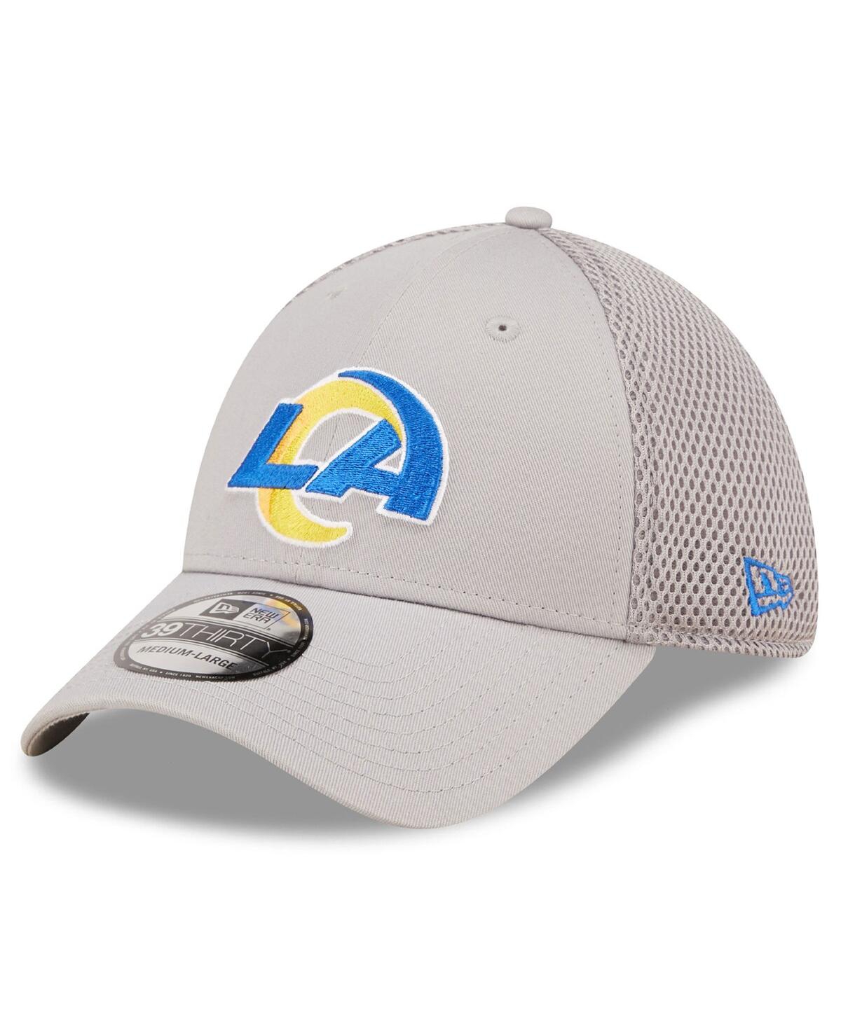 Shop New Era Men's  Gray Los Angeles Rams Team Neo 39thirty Flex Hat