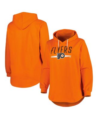 Women's Heather Orange Philadelphia Flyers Plus Size Fleece Pullover Hoodie