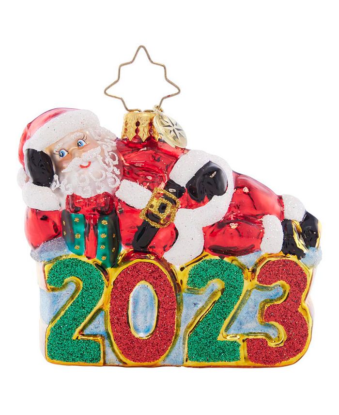 Christopher Radko Shining Bright Santa 2023 Gem Macy's