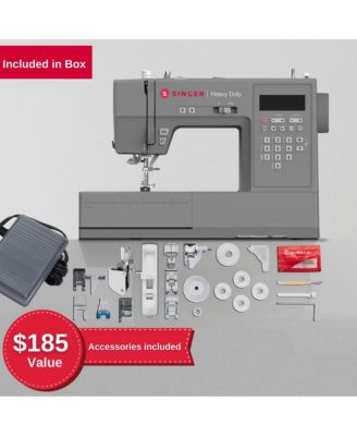 Heavy Duty Gray Sewing Machine with Extension Table