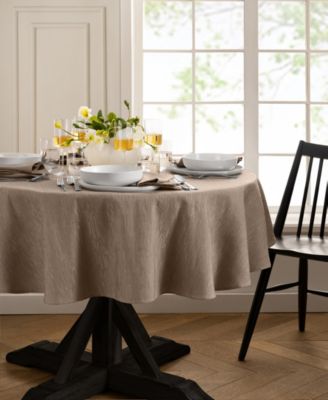 Continental Solid Texture Water and Stain Resistant Tablecloth, 60" x 84" Oval