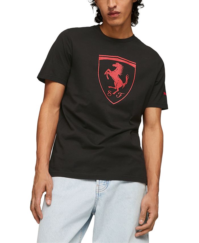 Graphic Logo Big Shield - Men\'s Race T-Shirt Macy\'s Ferrari Puma