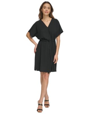 DKNY - Women's Washer Tie-Waist Fit & Flare Dress