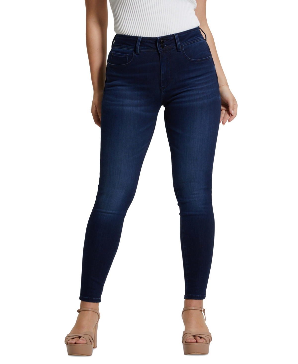 Guess Women's Shape-up High-rise Skinny Jeans In Warm Ocean