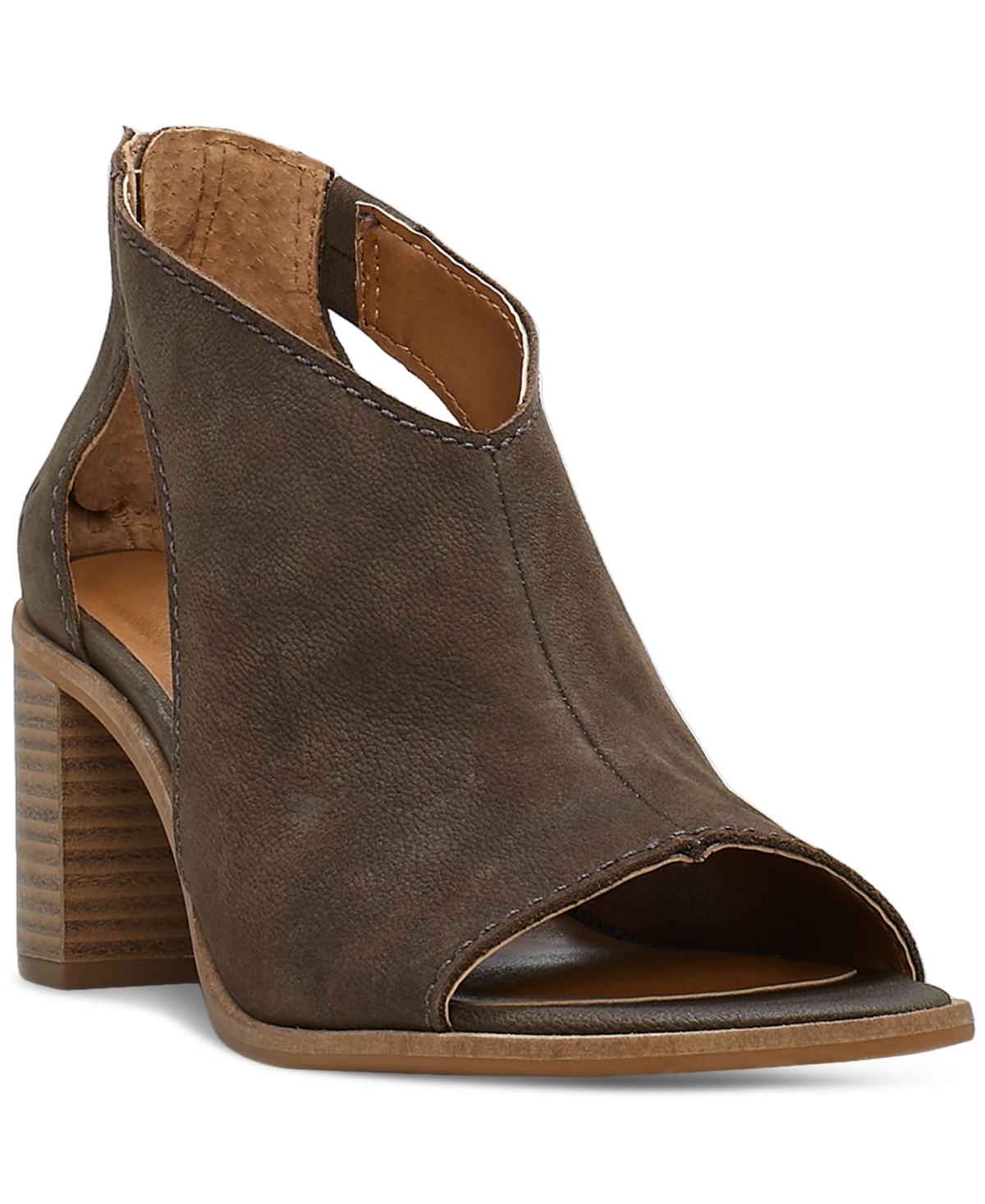 Lucky Brand Saimy Block Heel Sandal In Carafe Leather
