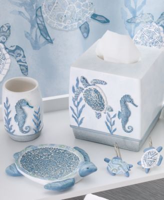 Caicos Sea Turtles Resin Tissue Box Cover