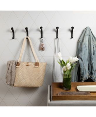 Cast Iron Railway Spike 6-Piece Wall Mount Hook Set