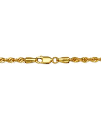Sparkle Rope Link 24" Chain Necklace (3mm) in 14k Gold