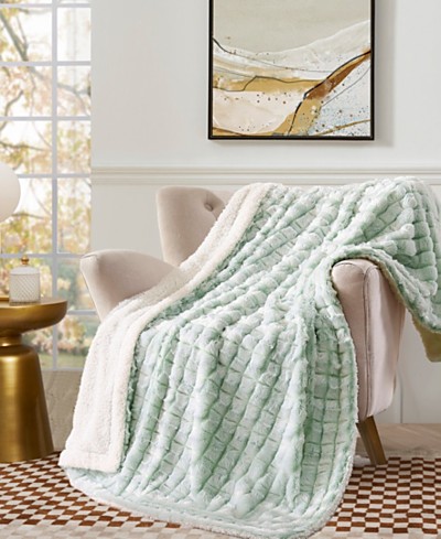 Super Cozy Ultra Soft Ribbed Faux Fur Oversized Blanket/Bedspread, Lush  Decor
