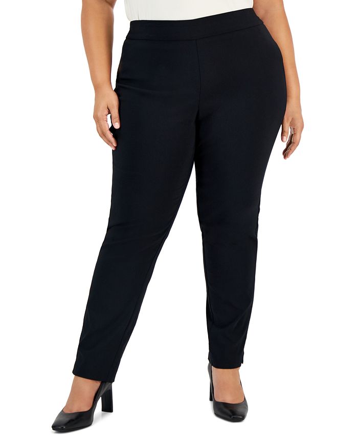 JM Collection Plus Size Pull-On Cambridge Pants, Created for Macy's ...