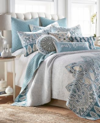 Levtex Home Wentworth Reversible Quilt Set Collection In Teal