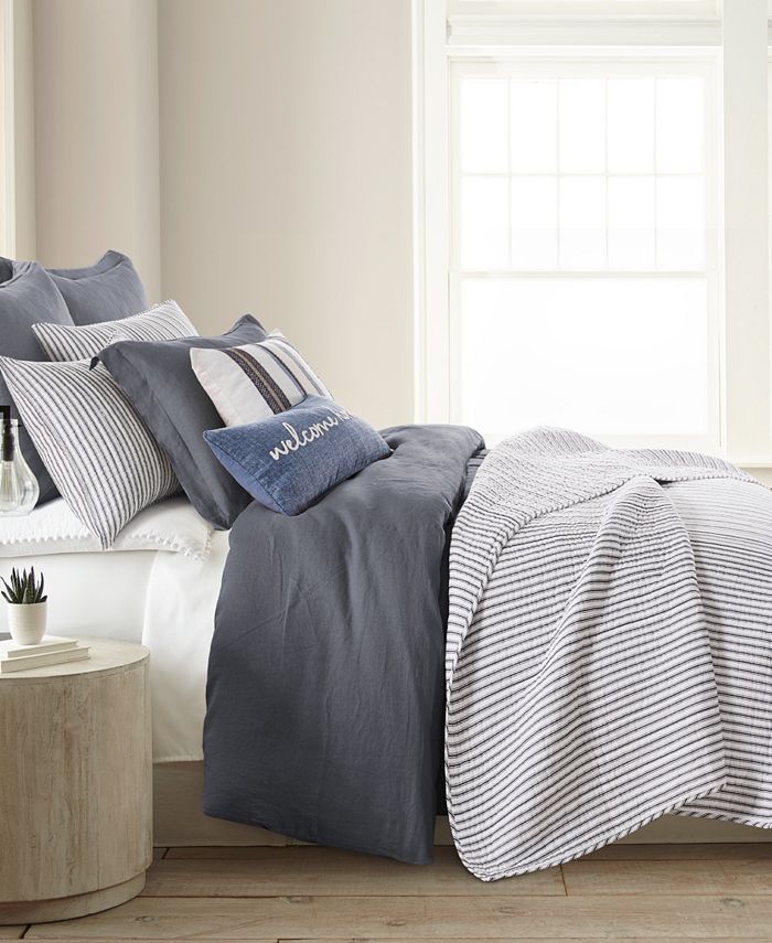 Levtex Home Tobago Stripe Reversible 3 Piece Quilt Set, King/Cal King