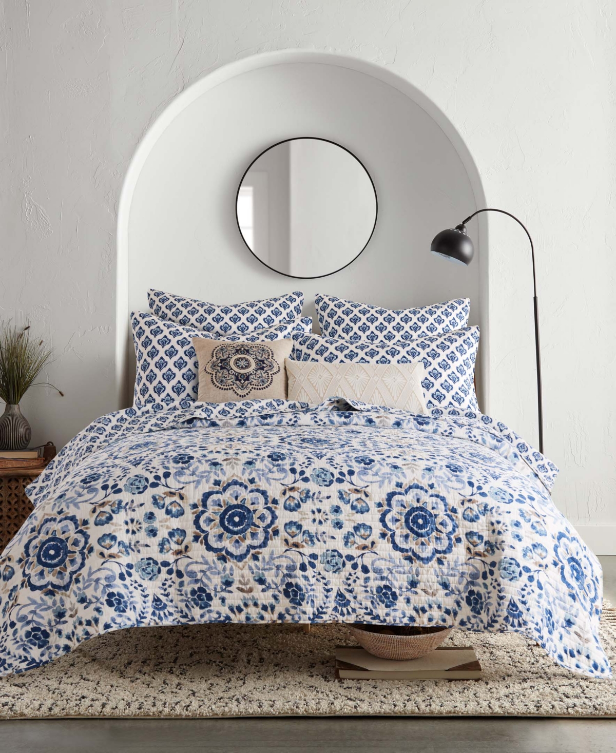 Levtex Lorrance Diamond Embroidered Pillow,
