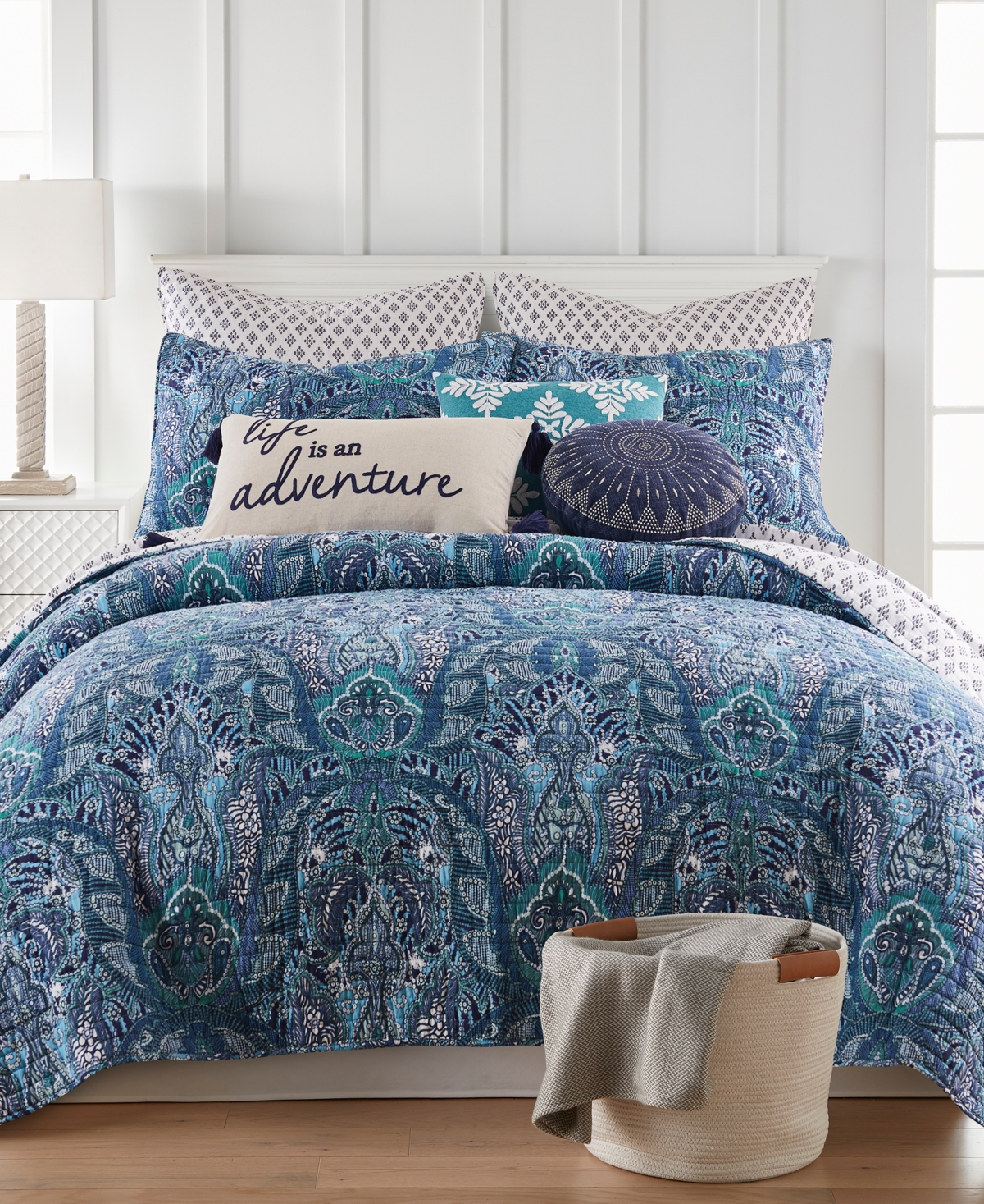 Levtex Bellamy Reversible 2-pc. Quilt Set, Twin/twin Xl In Teal