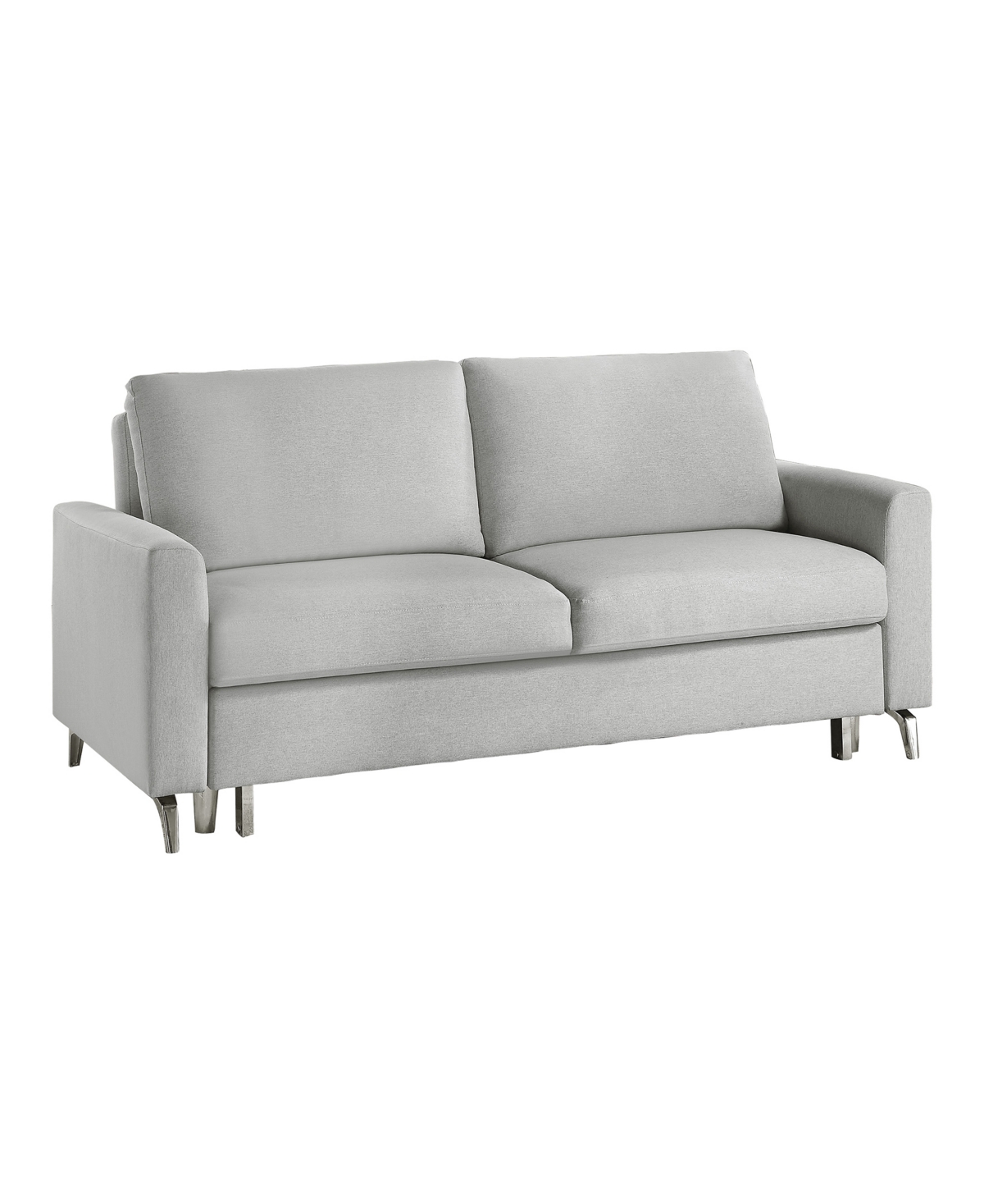 Homelegance White Label Aragon 77" Convertible Studio Sofa With Pull-out Bed In Gray