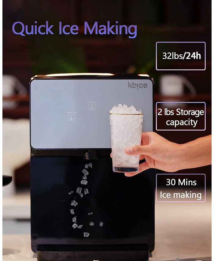 KBice 2.0 Self Dispensing Countertop Nugget Ice Maker, Crunchy Pebble