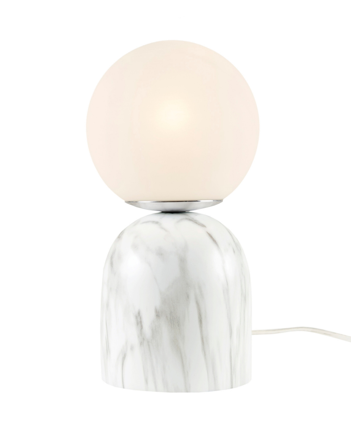 Ink+ivy Nelia Frosted Glass Globe Resin Table Lamp In White