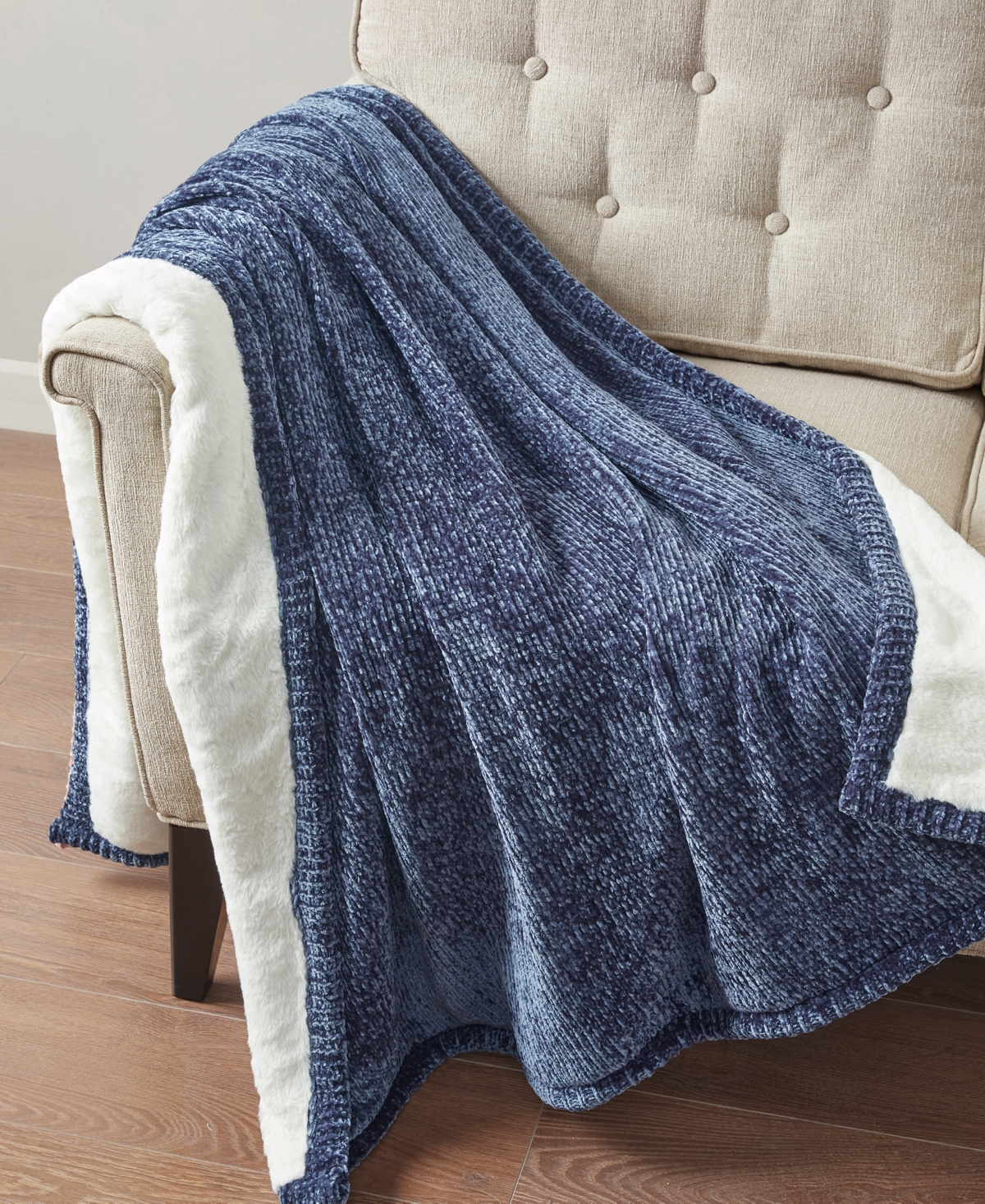 Charter Club Chenille Throw, 50" X 60", Created For Macy's In Blue