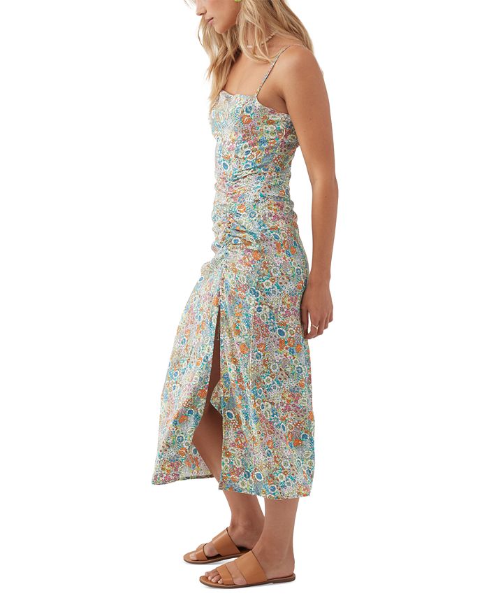 O'Neill Juniors' Tavia ShirredSlitFront Midi Dress Macy's