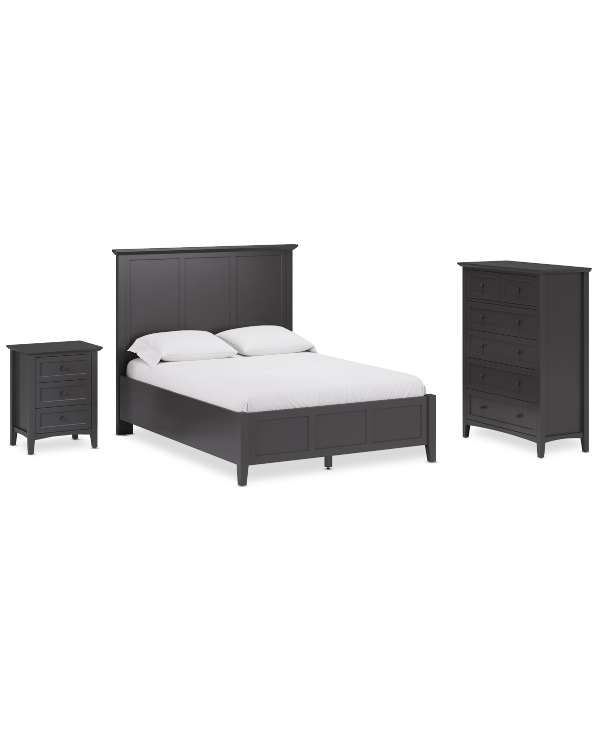 Macy's Hedworth California King 3-pc. Set (bed, Chest & Nightstand) In Black