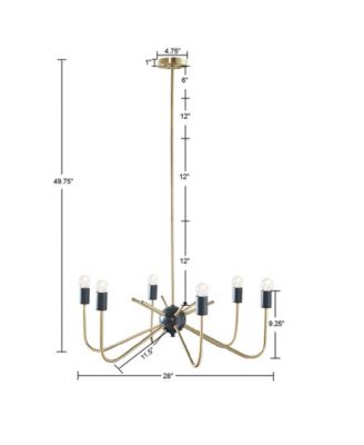 Alexis 6-Light Two-Tone Chandelier