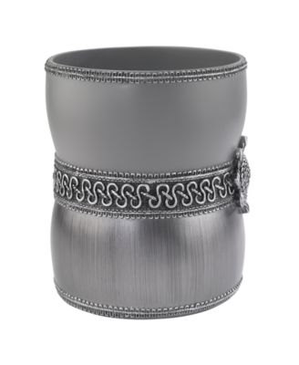 Braided Medallion Colorblocked Wastebasket