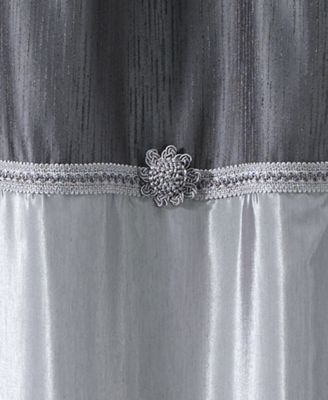 Avanti Braided Medallion Colorblocked Shower Curtain, 72" x 72"