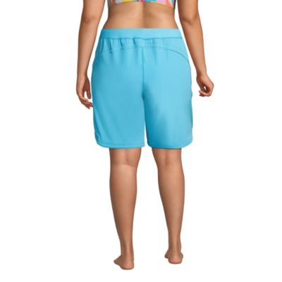 Plus Size Sunshade UPF 50 9" Board Shorts with Panty