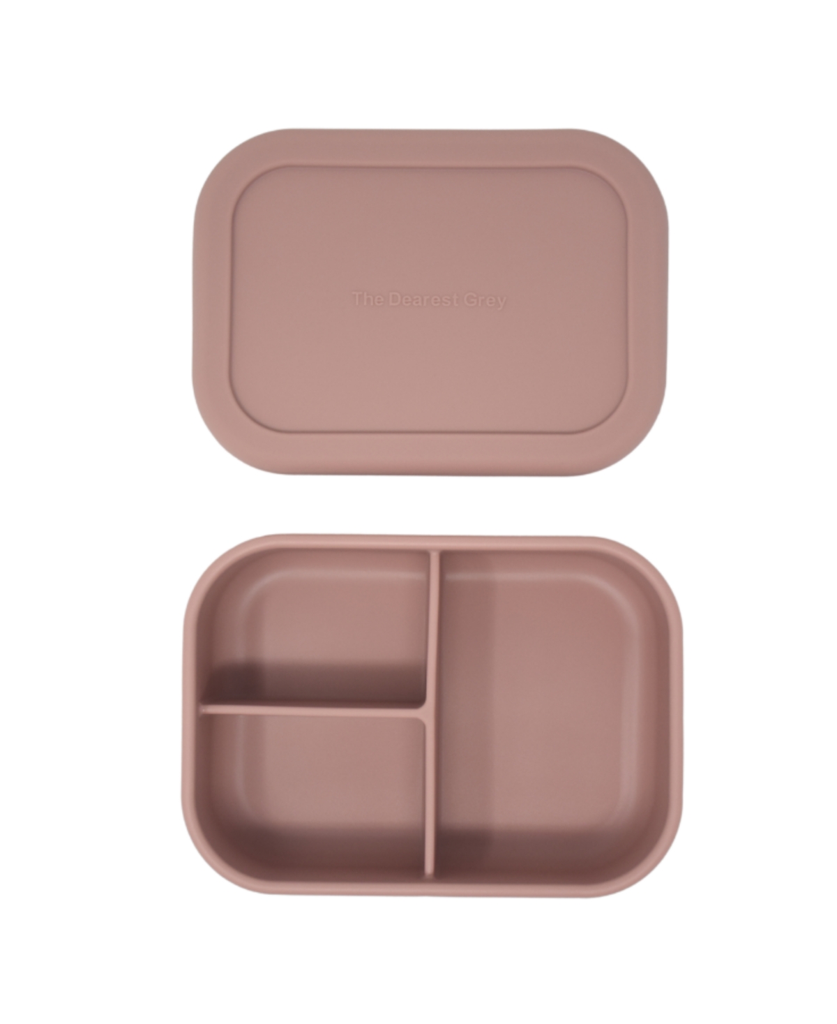 The Dearest Grey Silicone Bento Box In Rosewood