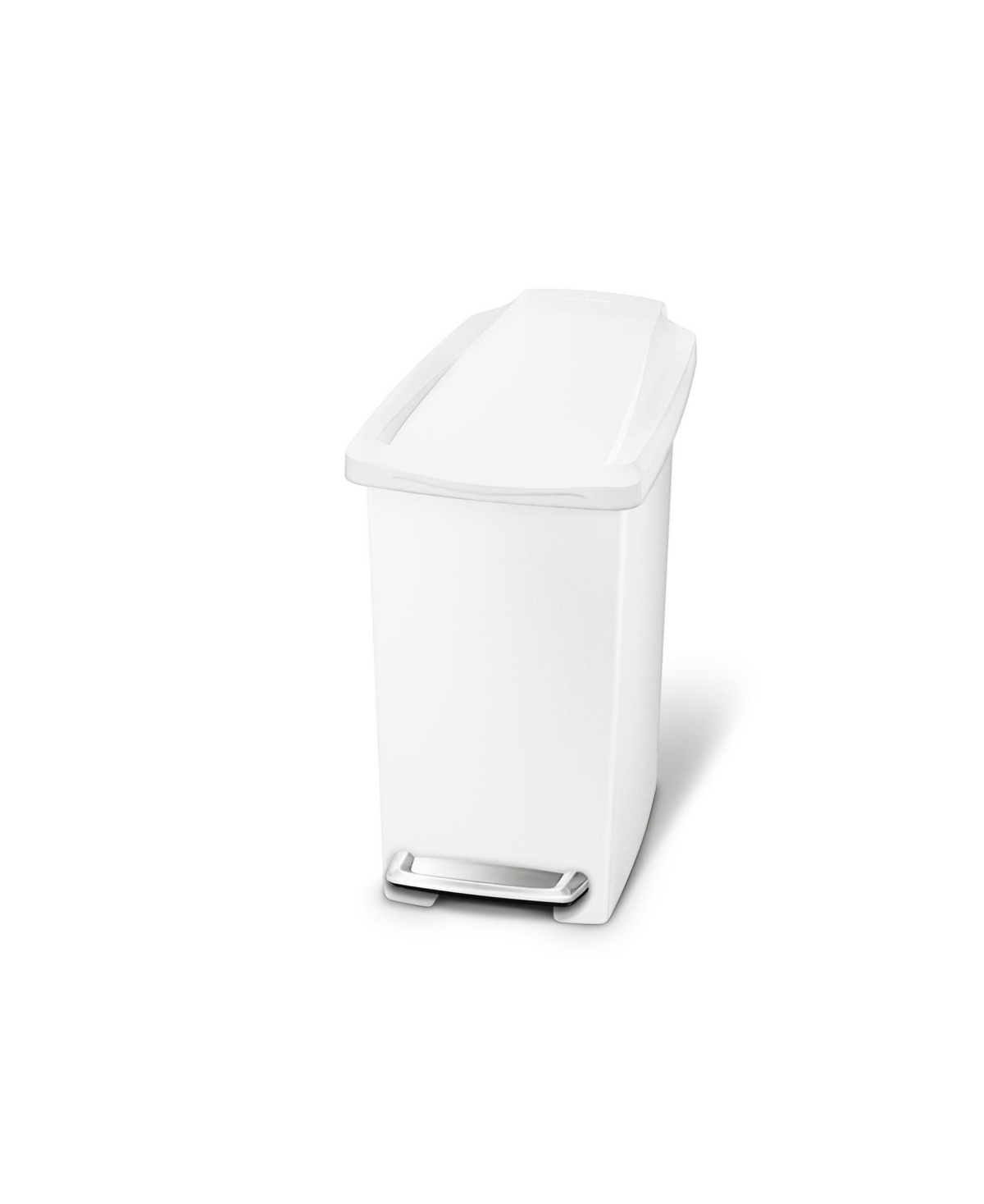 Shop Simplehuman 10 Litre Plastic Slim Step Can In White