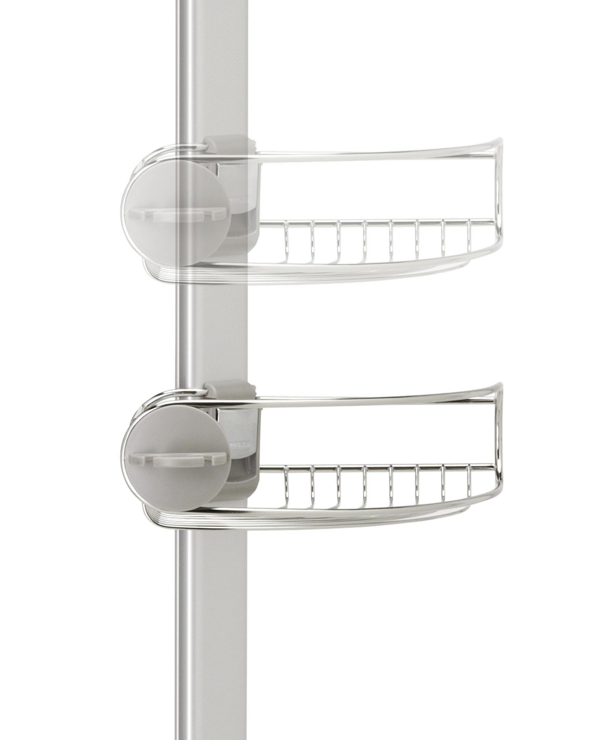 9' Tension Shower Caddy - White Stainless Steel
