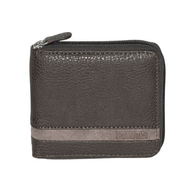 Men's Men Zipper Around Wallet With Center Wing