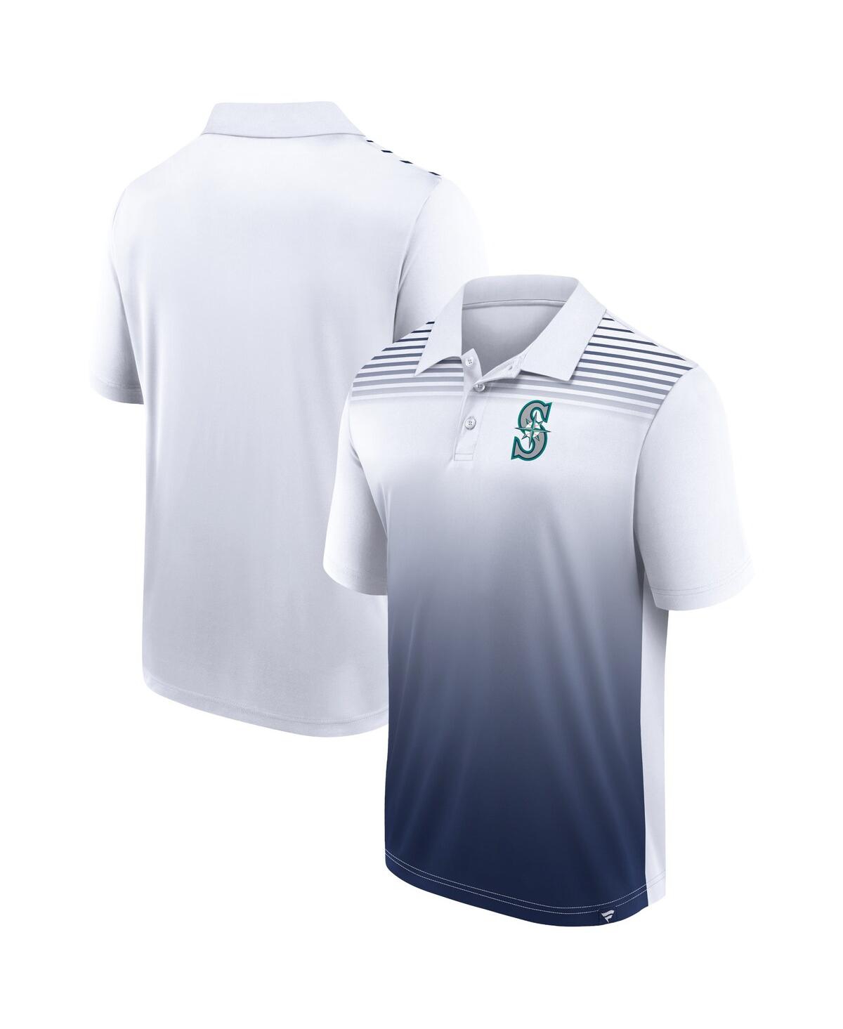 Shop Fanatics Men's  White, Navy Seattle Mariners Sandlot Game Polo Shirt In White,navy