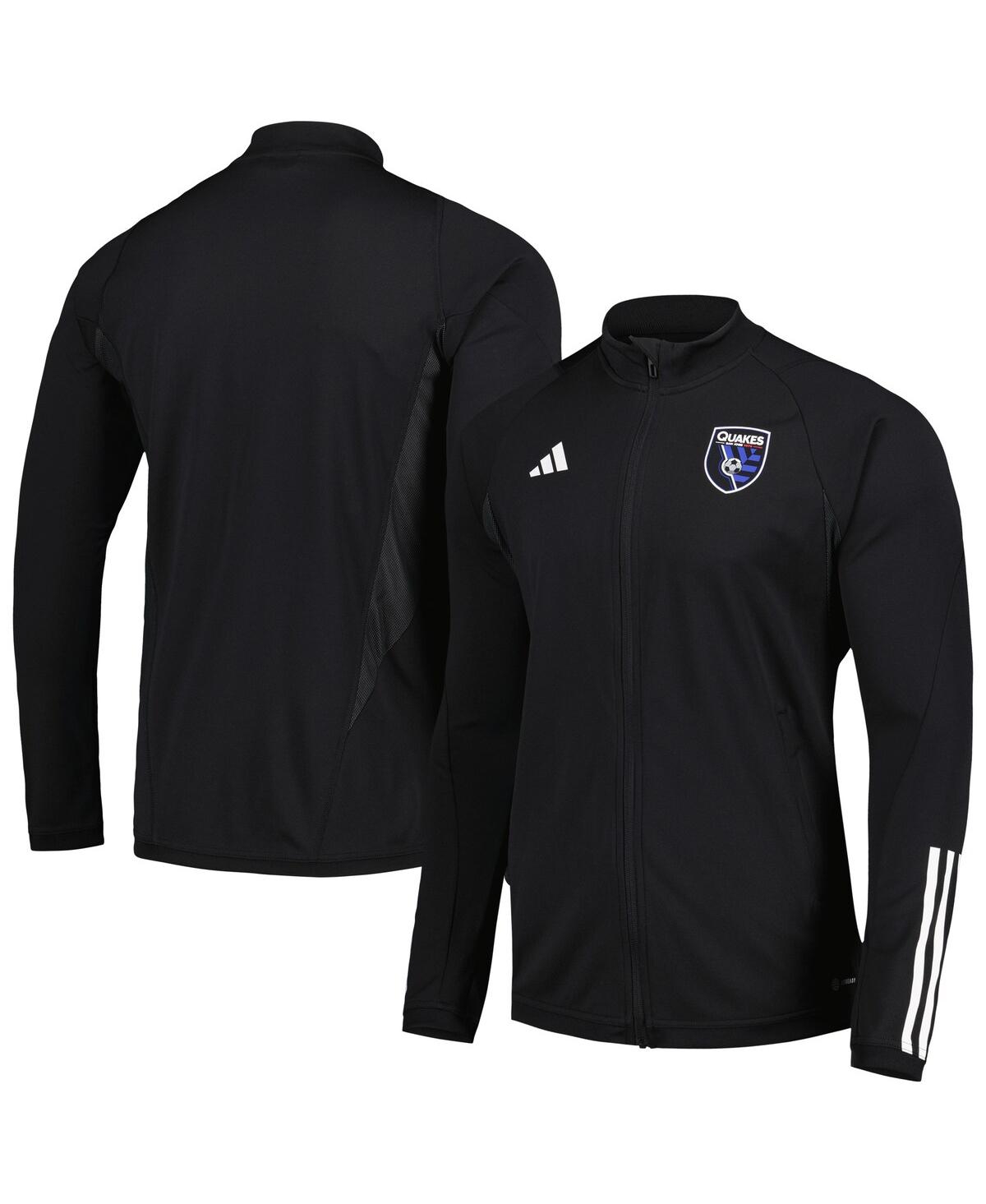Shop Adidas Originals Men's Adidas Black San Jose Earthquakes 2023 On-field Aeroready Full-zip Training Top