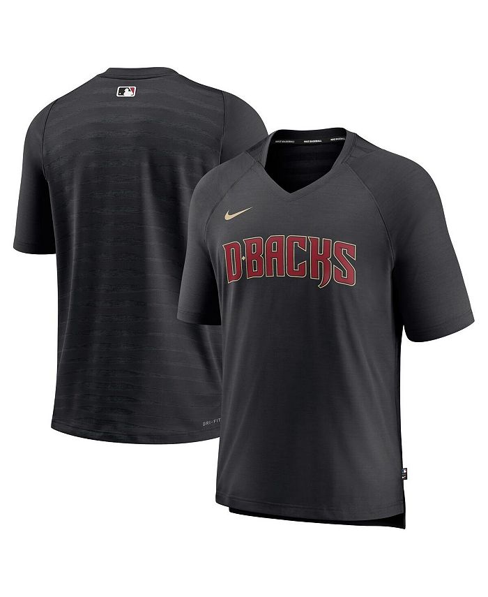 Nike Men's Black Arizona Diamondbacks Authentic Collection Pregame Raglan  Performance V-Neck T-shirt