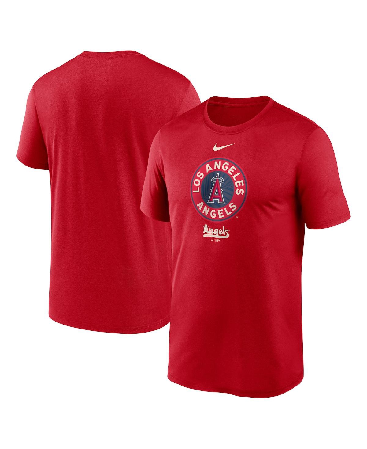 Shop Nike Men's  Red Los Angeles Angels City Connect Logo T-shirt