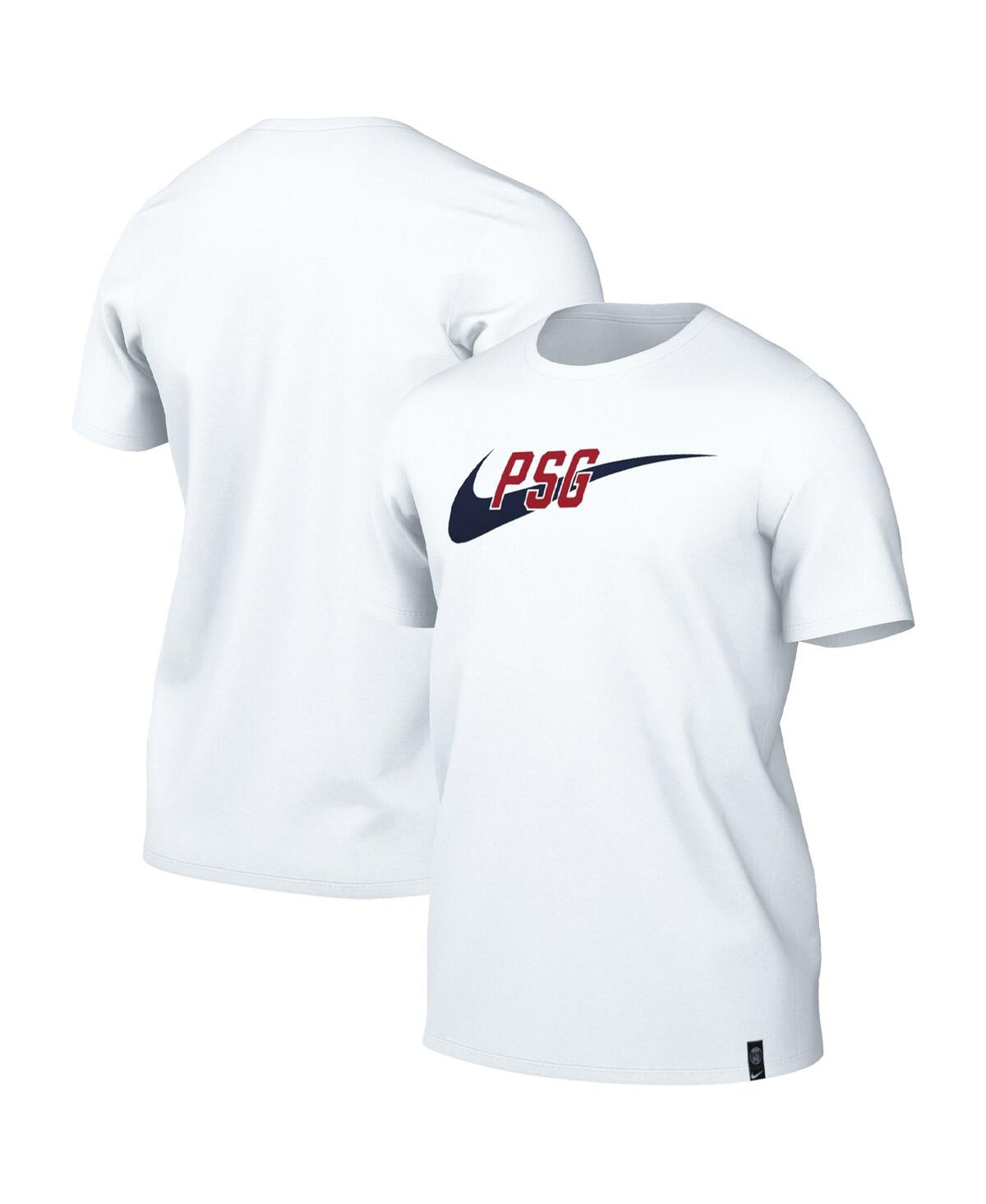 Shop Nike Men's  White Paris Saint-germain Swoosh T-shirt