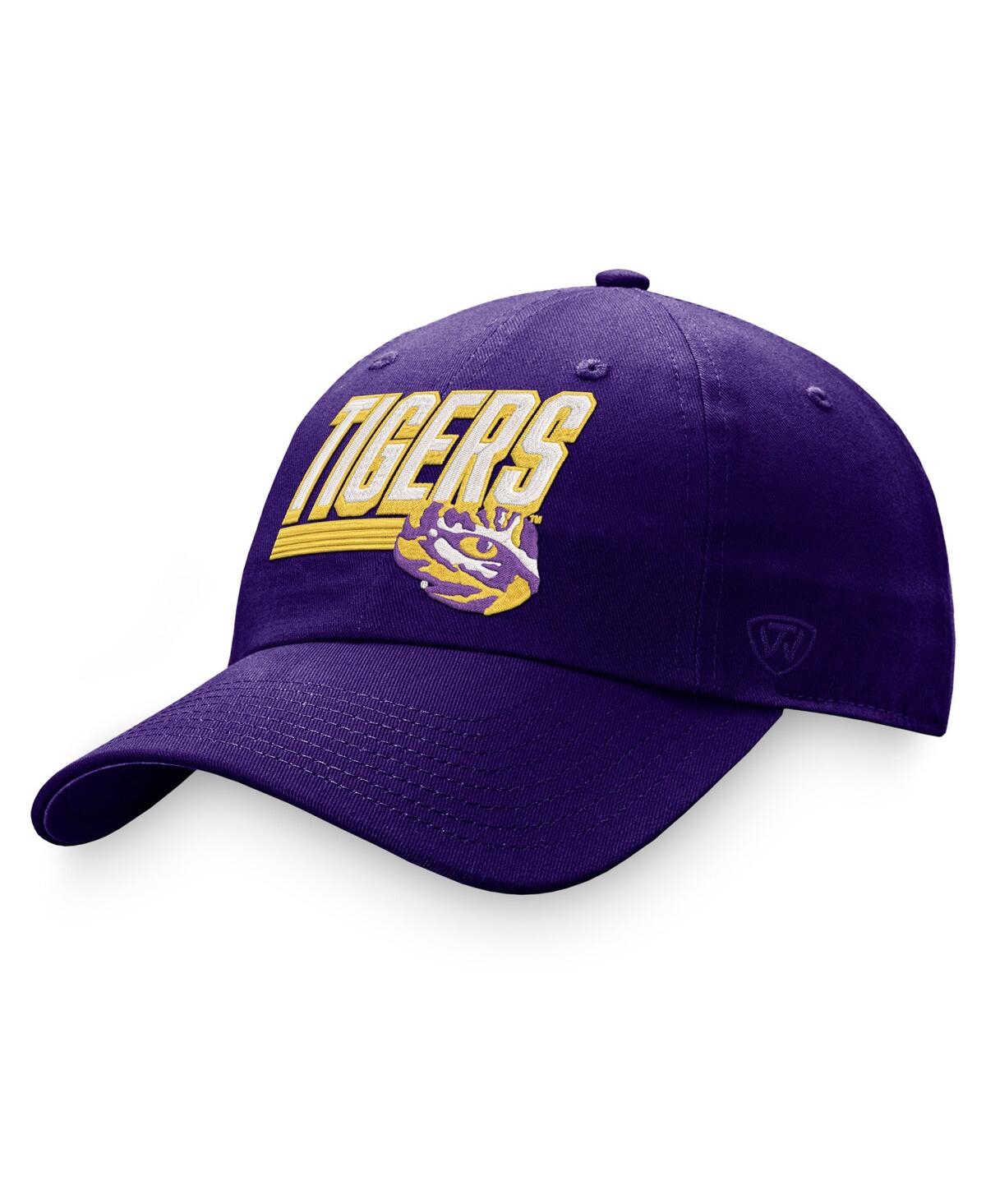 Shop Top Of The World Men's  Purple Lsu Tigers Slice Adjustable Hat