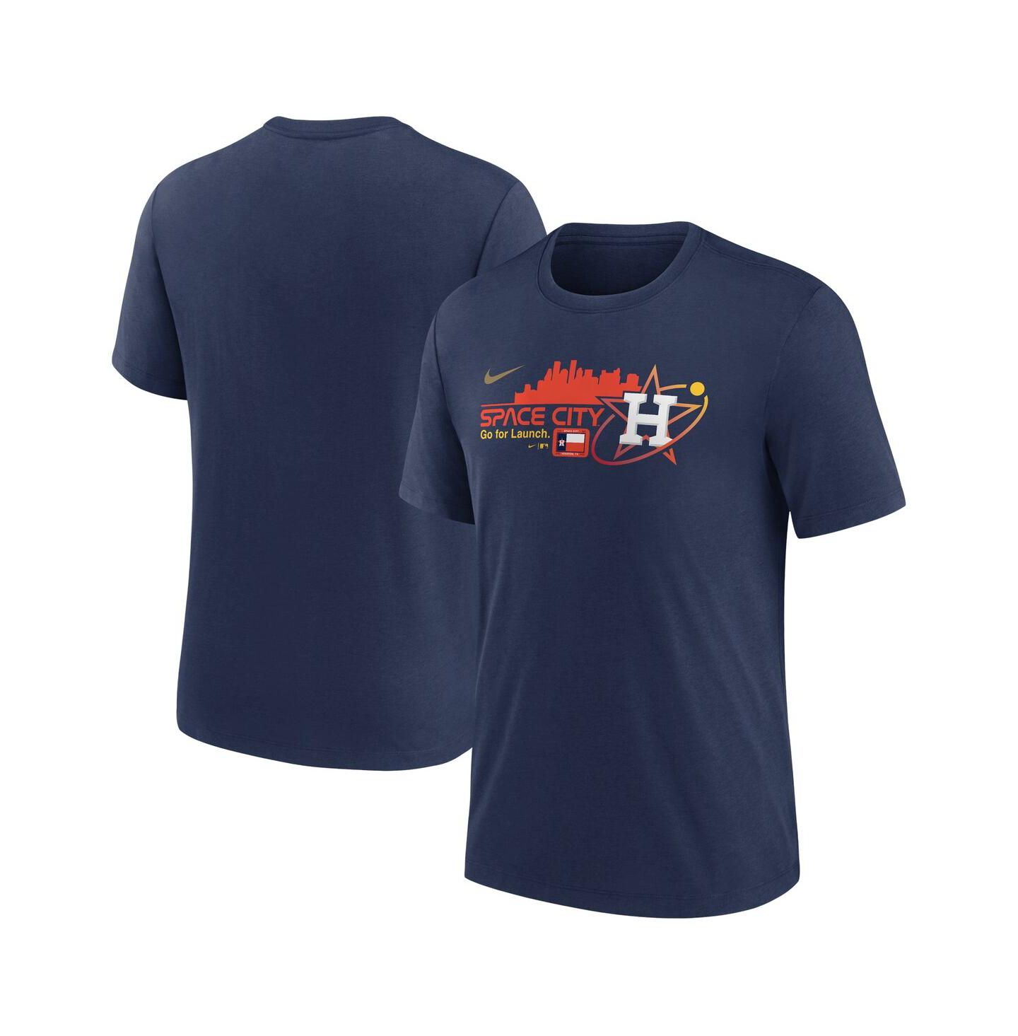 Мужская футболка Nike Navy Houston Astros City Connect Tri-Blend — фото 2
