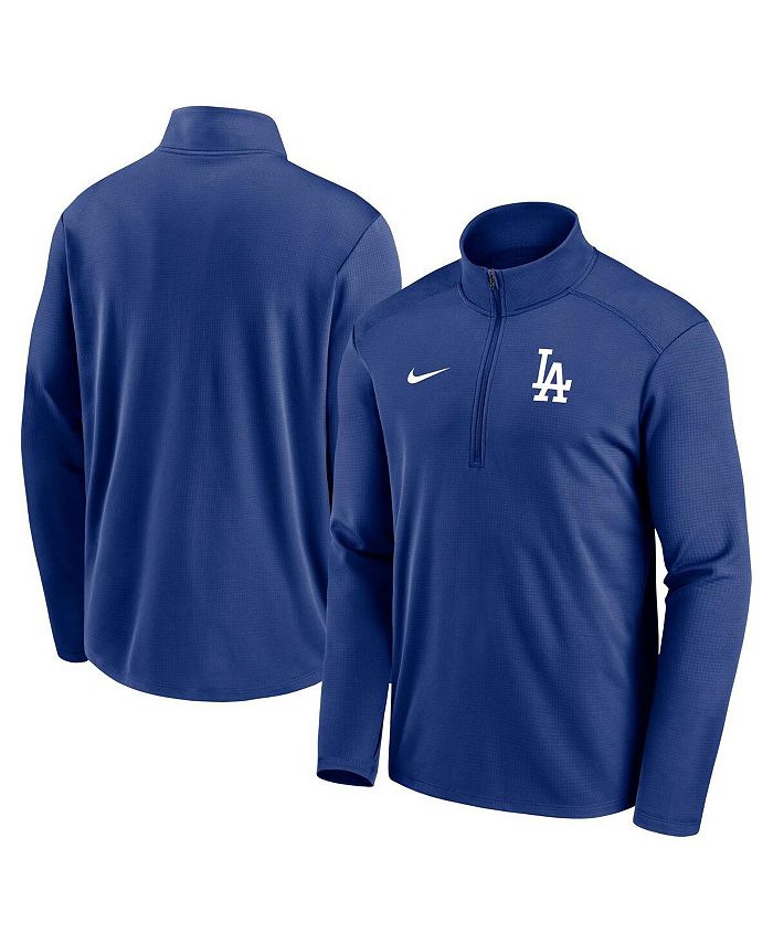 Nike Men's Royal Los Angeles Dodgers Agility Pacer Performance Half-Zip ...