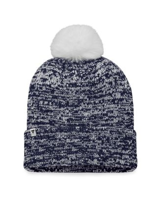 Women's Deep Sea Blue Seattle Kraken Glimmer Cuffed Knit Hat with Pom