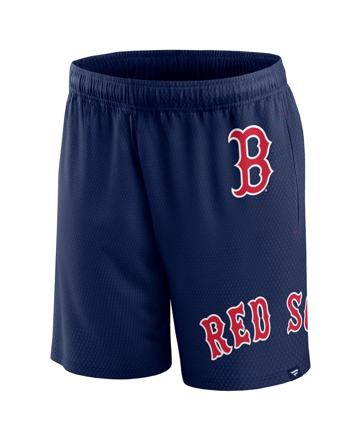 Shop Fanatics Men's  Navy Boston Red Sox Clincher Mesh Shorts