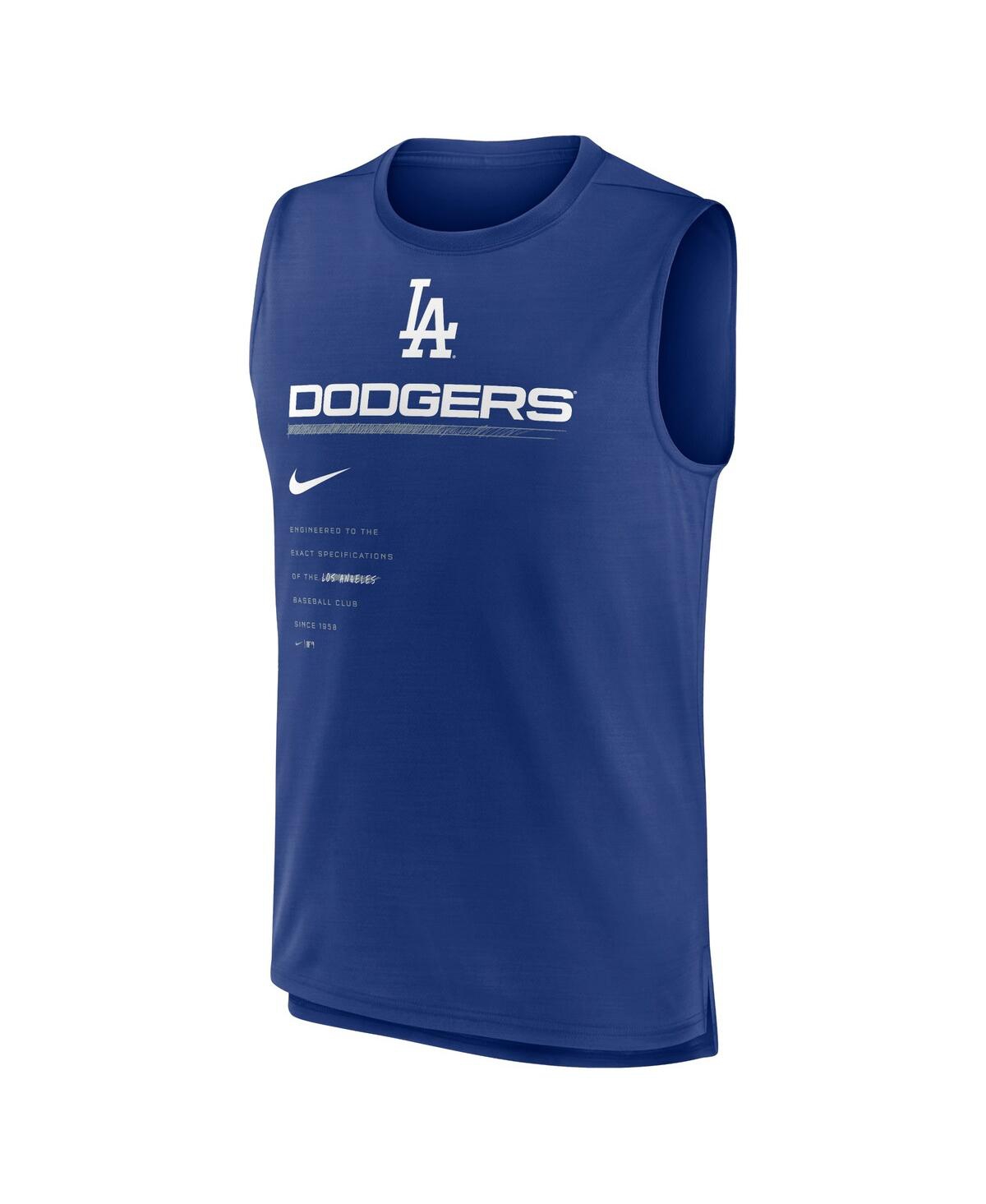 Shop Nike Men's  Royal Los Angeles Dodgers Exceed Performance Tank Top