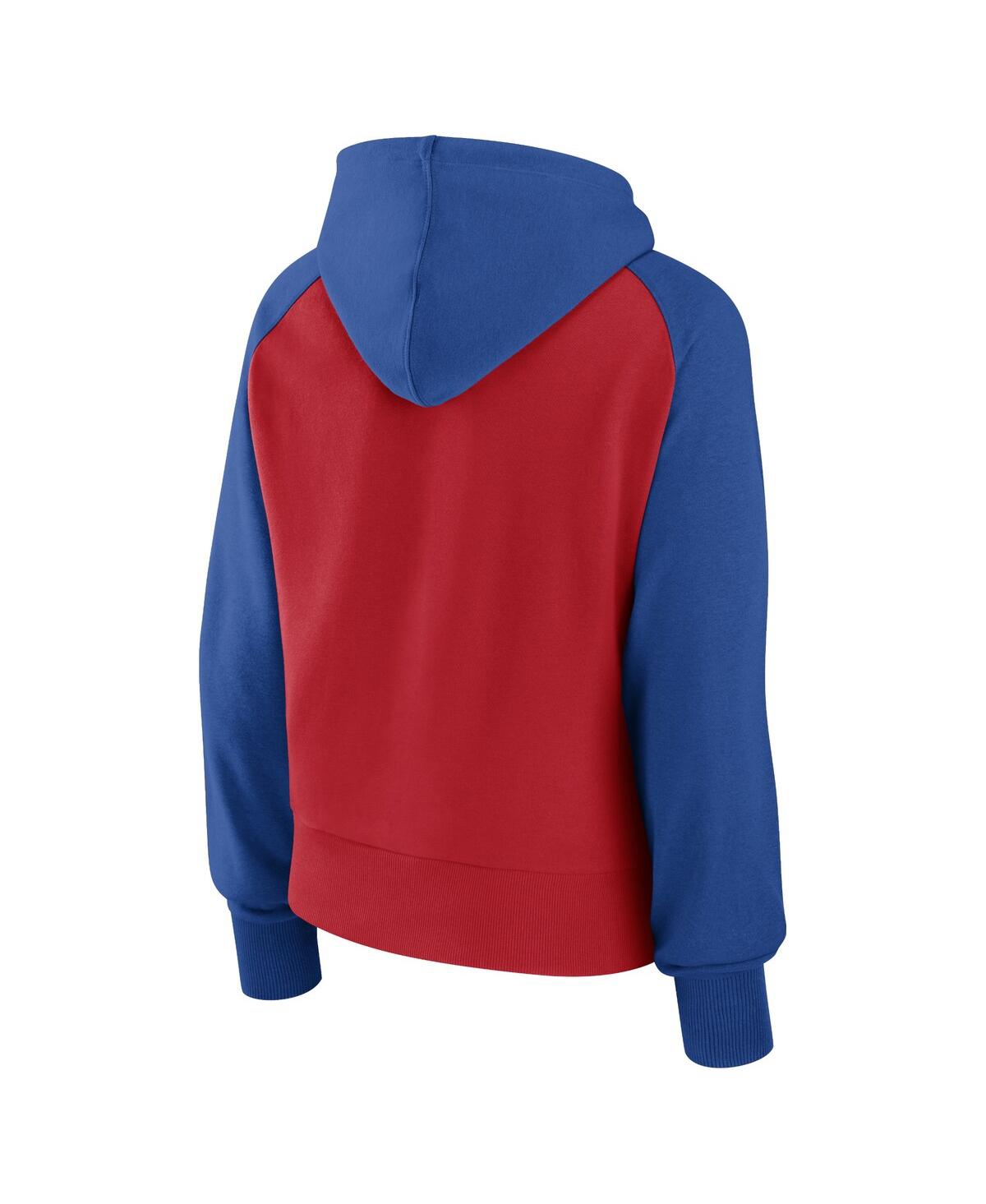 Women's Fanatics Red Chicago Cubs Pop Fly Pullover Hoodie - Red