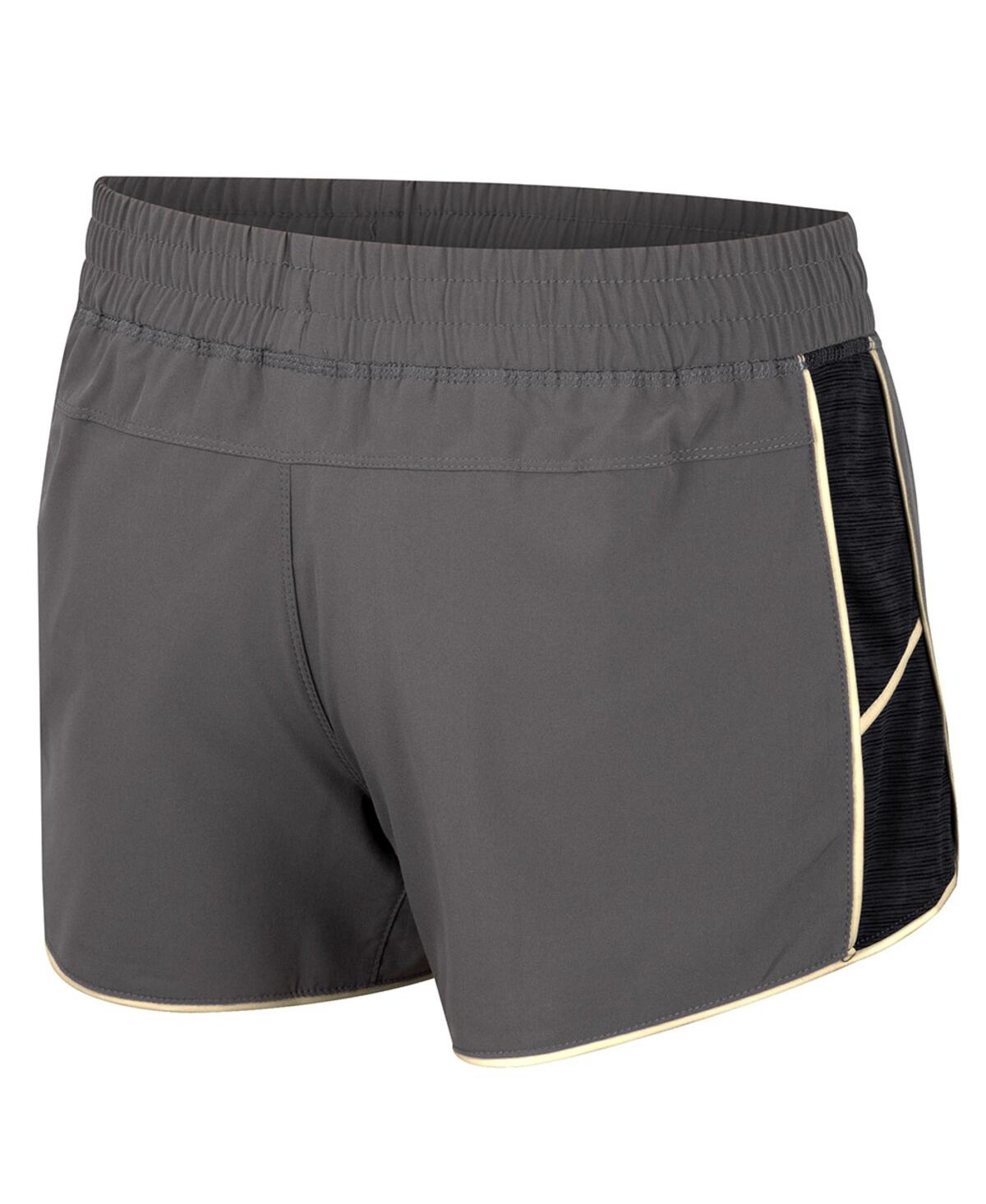 Shop Colosseum Women's  Gray Purdue Boilermakers Pull The Switch Running Shorts