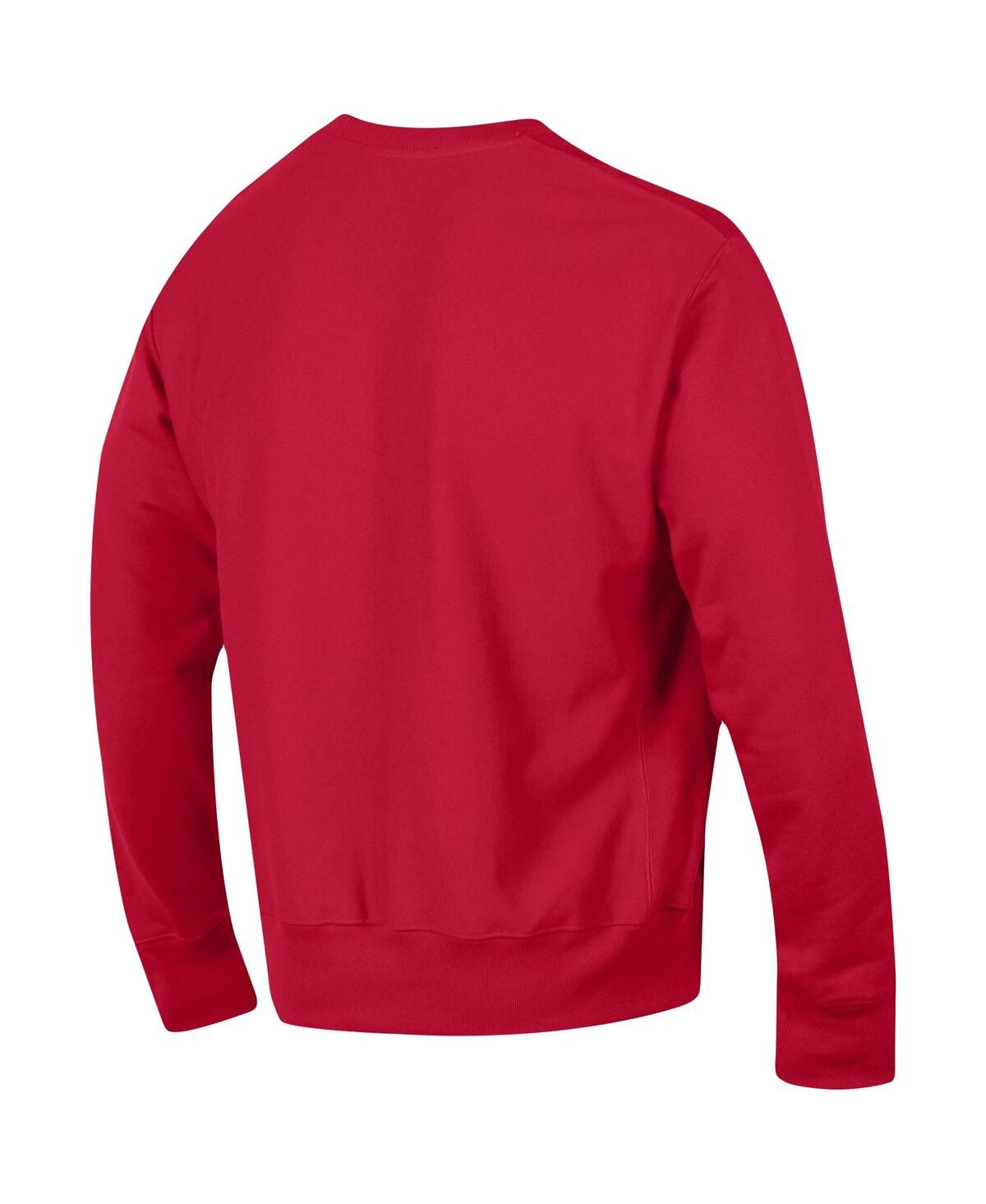 Shop Champion Men's  Red Georgia Bulldogs Arch Reverse Weave Pullover Sweatshirt