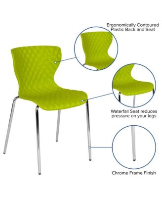Contemporary Design Accent Dining Plastic Stack Chair
