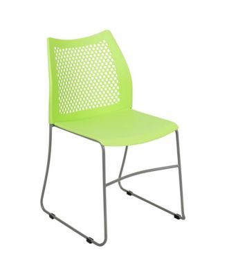 Home And Office Sled Base Stack Chair With Air-Vent Back - Guest Chair