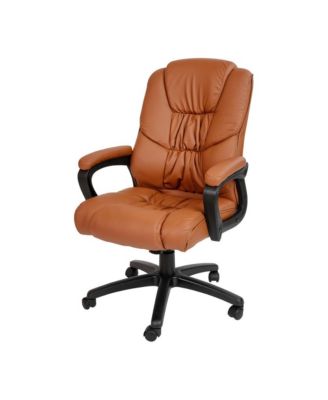   High Back   LeatherSoft, Foam, Metal   400 lb Capacity, Tilt Lock, Swivel, Ergonomic   Desk Chair